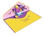 Конверт для денег 3D В Прекрасный День Рождения (цветы), Желтый, 1 шт.