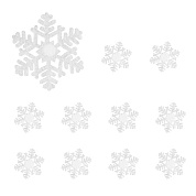 Декоративное украшение Снежинки Смешинки, 4 и 10 см, Белый, 11 шт.