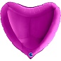 Шар (18''/46 см) Сердце, Пурпурный, 1 шт. 