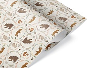 Упаковочная бумага (0,7*1 м) Лесные животные, 10 шт.