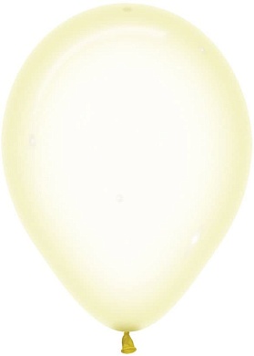 Шар (12''/30 см) Макарунс, Хрустально-желтый (321), кристалл, 100 шт.