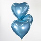Шар (18''/46 см) Сердце, Светло-голубой, 1 шт.