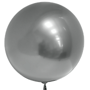 Шар (18''/46 см) Сфера 3D, Deco Bubble, Серебро, Хром, 1 шт.