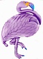 Шар (38''/97 см) Фигура, Фламинго, Сиреневый, 1 шт.