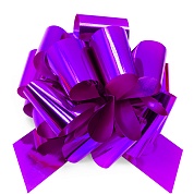 Бант Шар, Фиолетовый, Металлик, 21 см, 1 шт. 