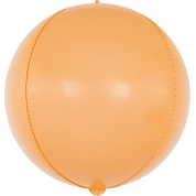 Шар (24''/61 см) Сфера 3D, Макарунс, Оранжевый, 1 шт.