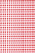 Занавес Сердца, Красный, Металлик, 100*200 см, 1 шт.