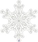 Шар (14''/36 см) Мини-фигура, Снежинка, 1 шт. 