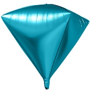 Шар 3D (24''/61 см) Алмаз, Синий, 1 шт.