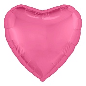 Шар (18''/46 см) Сердце, Розовый пион, 1 шт.