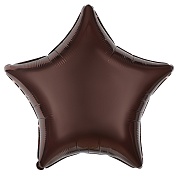 Шар (18''/46 см) Звезда, Шоколад, 1 шт. 