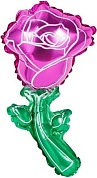Шар с клапаном (14''/36 см) Мини-цветок, Роза, Розовый, 1 шт. 