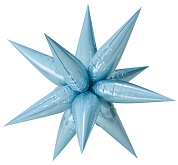 Шар (26''/66 см) Фигура, Звезда составная, Голубой, 1 шт.