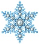 Украшение на скотче Снежинка, Ледяной жемчуг , 15*15 см, с блестками, 10 шт.