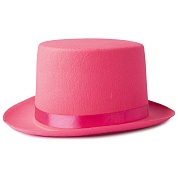 Шляпа Цилиндр, фетр, Ярко-розовый, 1 шт. 