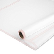 Упаковочная пленка 60мкм (0,5*9 м) Кайма, Прозрачный/Розовый, 1 шт.
