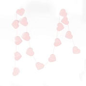 Гирлянда-подвеска Сердце, Розовый, с блестками, 200 см, 5 см*18 шт, 1 упак.