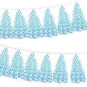 Гирлянда Тассел, Точки, Голубой, 35*12 см, 5 листов.