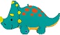 Шар (36''/91 см) Фигура, Динозавр Трицератопс, 1 шт.