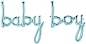 Набор шаров-букв (16''/41 см) Мини-Надпись "Baby Boy", Голубой, 1 шт. в упак.