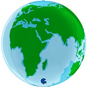 Шар (18''/46 см) Сфера 3D, Планета Земля, 1 шт.