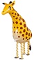 Шар (28''/71 см) Ходячая Фигура, Жираф, Желтый, 1 шт.