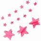 Гирлянда-подвеска Звезда, Розовый, 220 см, 1 шт.
