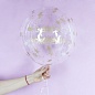 Шар (18''/46 см) Deco Bubble, Золотые короны, Прозрачный, Кристалл, 1 шт. в уп. 