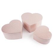 Набор коробок Сердце, Фактурный узор, Светло-розовый, 28,3*25,8*13,5 см, 3 шт. 