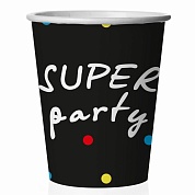 Стаканы (250 мл) Друзья, Super Party, Черный, 6 шт.