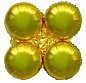 Шар (22''/56 см) Круг, Подставка для шаров, Золото, 1 шт. 