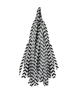 Гирлянда Тассел, Белые зигзаги, Черный, 35*14 см, 12 листов
