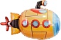 Шар с клапаном (14''/36 см) Мини-фигура, Подводная лодка, Оранжевый, 1 шт.
