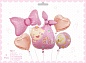 Набор шаров (36''/91 см) Новорожденный, Малышка Девочка, Розовый, 5 шт. в упак.