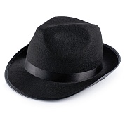 Шляпа Мафиози, фетр, Черный, 1 шт. 