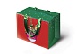 Пакет-коробка подарочный, Елочный шар, Красный/Зеленый, 26*23*11 см, 1 шт.