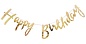 Гирлянда Happy Birthday (курсив), Золото, Металлик, 200 см, 1 шт.