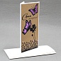 Конверт для денег 3D С Днем Рождения! (бабочки), с блестками, 1 шт.