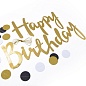 Гирлянда Happy Birthday (курсив), Золото, Металлик, 200 см, 1 шт.