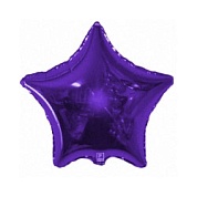 Шар (9''/23 см) Мини-звезда, Фиолетовый, 1 шт.