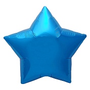 Шар (19''/48 см) Звезда, Синий, 1 шт.