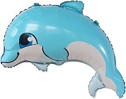 Шар (25''/64 см) Фигура, Маленький дельфин, 1 шт. 