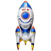 Шар (22''/56 см) Фигура на подставке, Космическая ракета, 1 шт. в уп. 