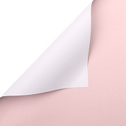 Упаковочная пленка 65мкр (0,57*10 м) Двухцветная, Светло-розовый/Белый, Матовый, 1 шт.