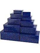 Набор коробок Звездная ночь, Темно-синий, 28,5*18,5*12 см, 9 шт. 