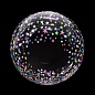 Шар (20''/51 см) Сфера 3D, Deco Bubble, Разноцветные звездочки, Прозрачный, Кристалл, 1 шт. в упак.