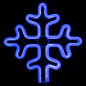 Световая фигура Снежинка, 25*2*25 см. Синий, 1 шт.