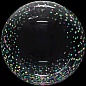 Шар (20''/51 см) Сфера 3D, Deco Bubble, Разноцветное конфетти, Прозрачный, 1 шт. в упак.