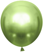 Шар (18''/46 см) Зеленый, хром, 10 шт.