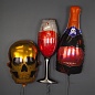 Шар (39''/99 см) Фигура, Бутылка Шампанское на Хэллоуин, 1 шт.